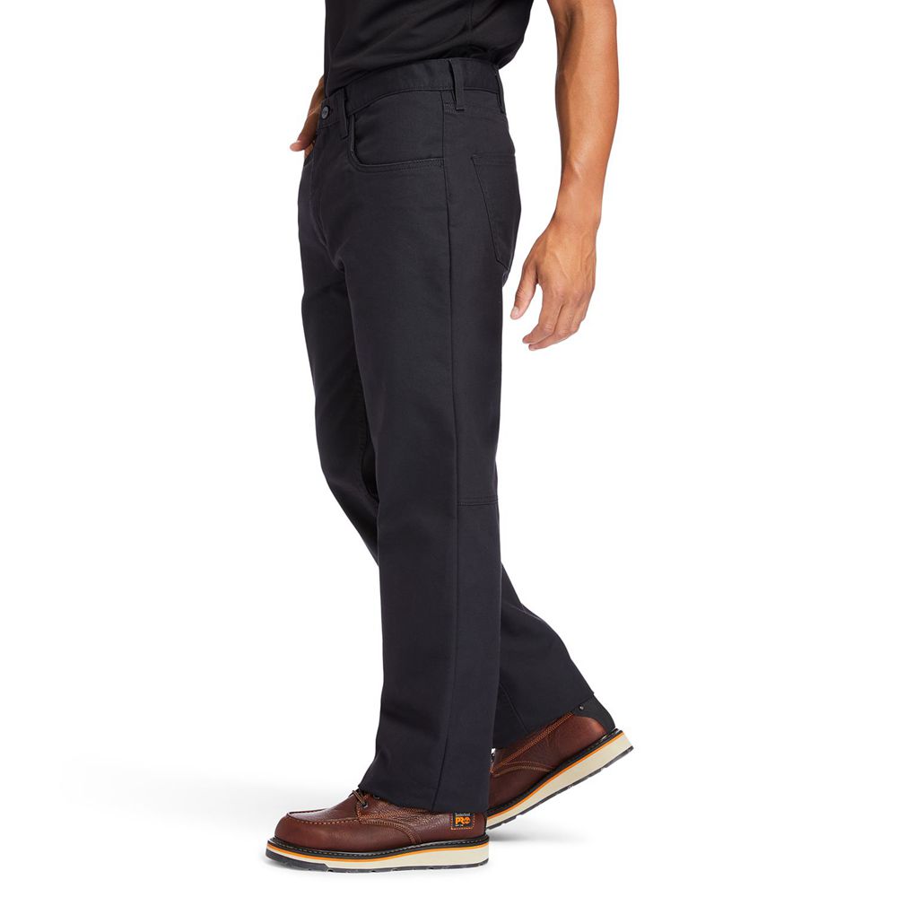 Pantaloni Timberland Barbati Negrii - Pro® 8 Series Flex Panza Work - Romania - KOBZLU079